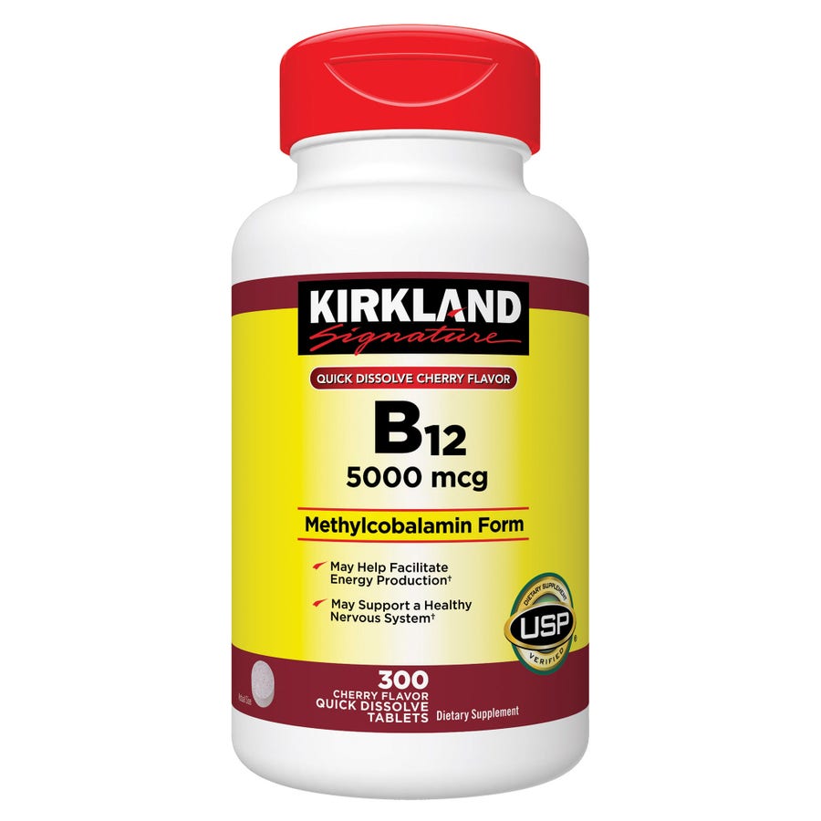 Vitamin B12 hỗ trợ năng lượng Kirkland 5000mcg – 300 viên