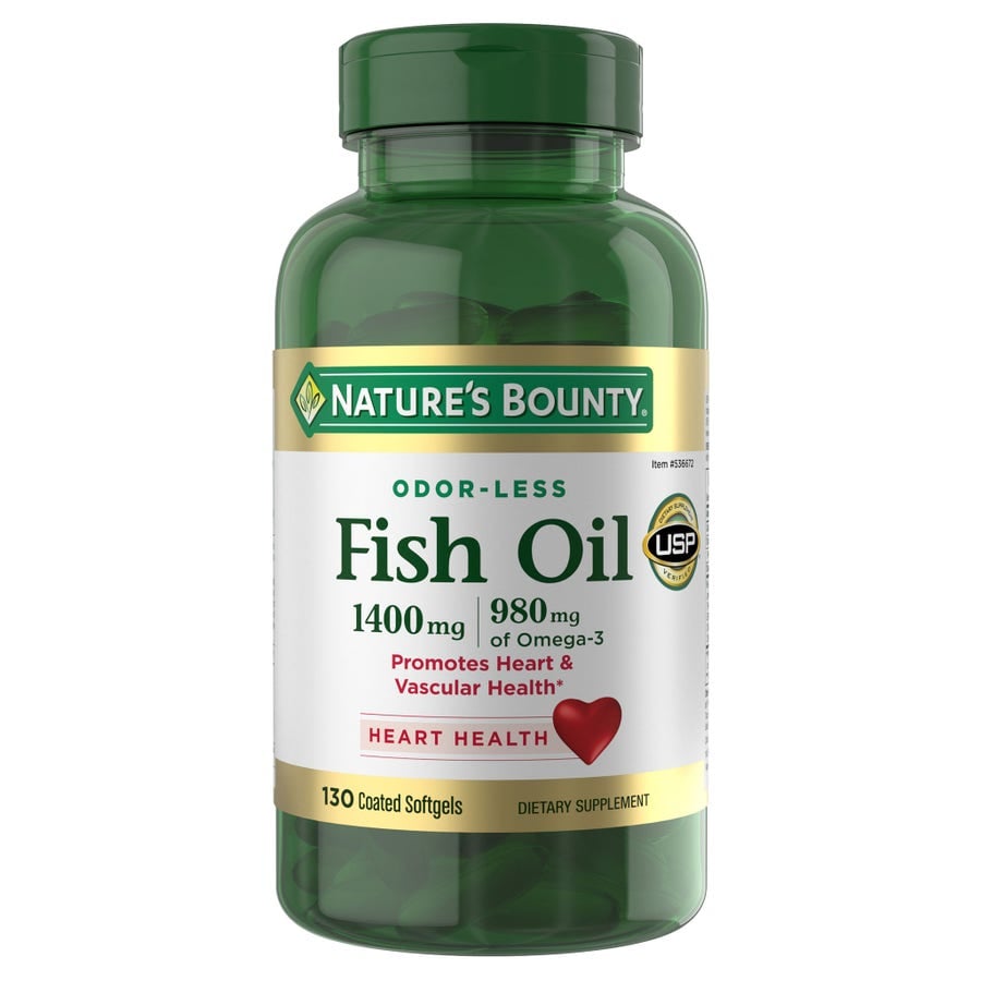 Dầu cá Omega-3 ít tanh Nature's Bounty – 130 viên