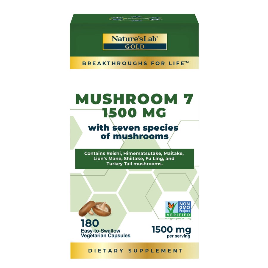 Nấm tổng hợp hữu cơ Nature's Lab – 180 viên